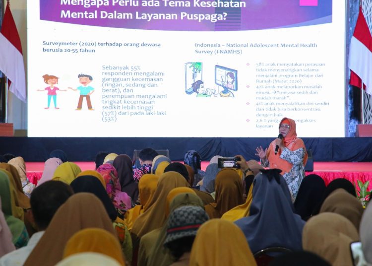 Kegiatan Bimbingan Teknis Dukungan Kesehatan Mental dan Psikososial  di Convention Hall, Jalan Arief Rahman Hakim, Surabaya.