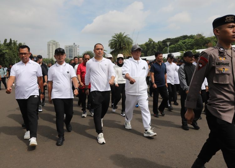 Eri Cahyadi dalam gladi bersih sebelum pelantikan kepala daerah di Jakarta.