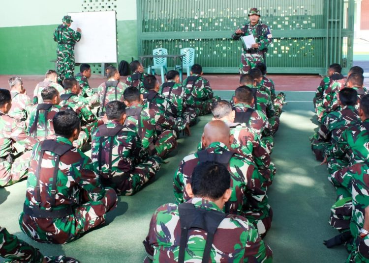 Latihan perorangan jabatan yang dilaksanakan Kodim Bojonegoro.