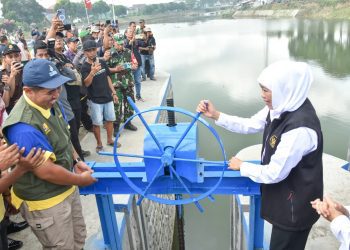 Peresmian DAM Boreng di Kelurahan Rogotrunan, Kecamatan Lumajang, Kabupaten Lumajang.