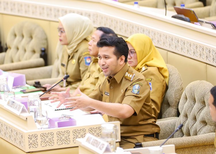 Wakil Gubernur Jatim Emil Elestianto Dardak dalam Rapat Kerja dan Rapat Dengar Pendapat antara Kemendagri dan gubernur, serta bupati/wali kota se-Indonesia dengan Komisi II DPR RI.