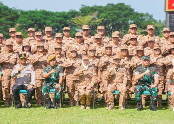 Retreat para kepala perangkat daerah di Pemprov Jatim yang digelar di Pusat Pendidikan (Pusdik) Artileri Pertahanan Udara (Arhanud) TNI AD di Kota Batu.