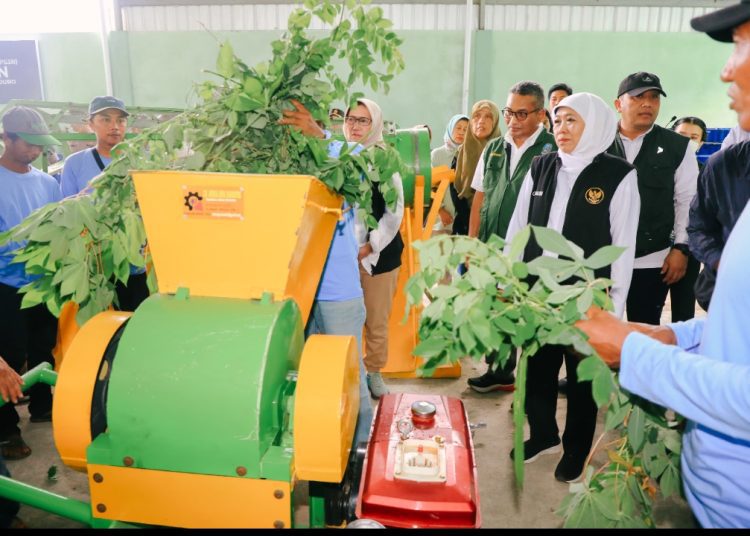 Peresmian tempat pengeluaran sampah di Desa Purworejo Lumajang,
