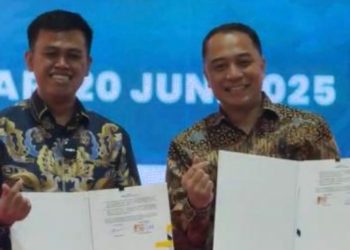 Wali Kota Surabaya Eri Cahyadi dan Kota Blitar Syauqul Muhibbin.