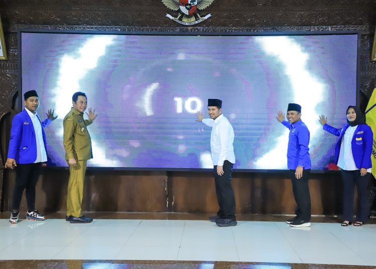Pembukaaan Konferensi Koordinator Cabang XXV PKC PMII Jawa Timur di Pendopo Kabupaten Bondowoso.