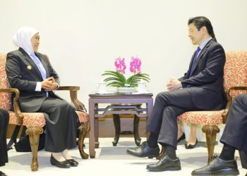 Perdana Menteri Singapura Lawrence Wong menerima kunjungan Gubernur Jawa Timur Khofifah Indar Parawansa.