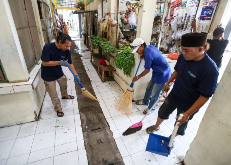 Gernas Mapan di Pasar Sememi, di Jalan Bandarejo No.1, Kelurahan Sememi, Kecamatan Benowo, Surabaya.