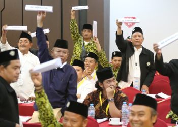Proses pemilihan ketua DMI Surabaya yang berlangsung di PrimeBiz Hotel Surabaya.