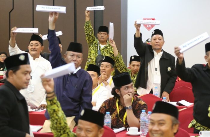 Proses pemilihan ketua DMI Surabaya yang berlangsung di PrimeBiz Hotel Surabaya.