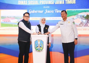 Peresmian gedung baru Unit Pelaksana Teknis Rehabilitasi Sosial Bina Laras (UPT RSBL) Pasuruan dan Kediri di Kabupaten Pasuruan,