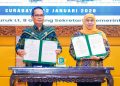 Penandatanganan Nota Kesepakatan (MoU) antara Gubernur Jawa Timur Khofifah Indar Parawansa dengan Pengadilan Tinggi Agama Surabaya sebagai upaya mewujudkan kepastian hukum untuk menjaga ketahanan keluarga masyarakat di Provinsi Jatim.