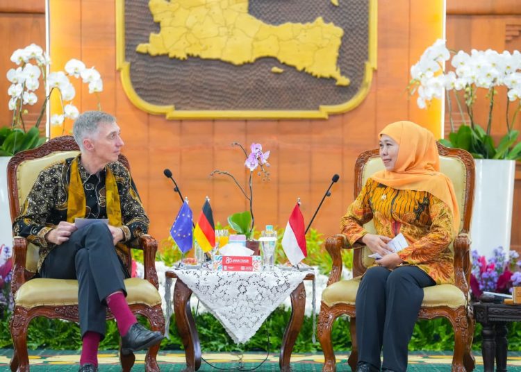 Gubernur Jawa Timur Khofifah Indar Parawansa menerima kunjungan Duta Besar Jerman untuk Indonesia H.E. Mr. Ralf Beste