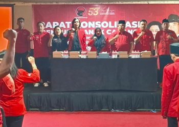 Rapat Konsolidasi PAC dan KSB Ranting wilayah Daerah Pemilihan (Dapil) 2 yang digelar di Ballroom Kaza City Mall.