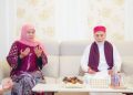 Gubernur Jawa Timur Khofifah Indar Parawansa saat  menghadiri Haul dan Hari Lahir (Harlah) Pondok Pesantren Progresif Bumi Sholawat.