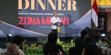 Gala Dinner film Zona Merah di Lobi Lantai 2 Balai Kota Surabaya.