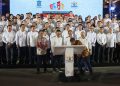 Foto bersama kepengurusan Kamar Dagang dan Industri (Kadin) Kota Surabaya untuk masa bakti 2024-2029.