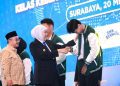 Gubernur Jawa Timur Khofifah Indar Parawansa bersama Menteri Pendidikan Dasar dan Menengah Abdul Mu'ti melepas 3.600 lulusan SMK dan Lembaga Kursus dan Pelatihan bekerja di luar negeri di Islamic Center Surabaya.